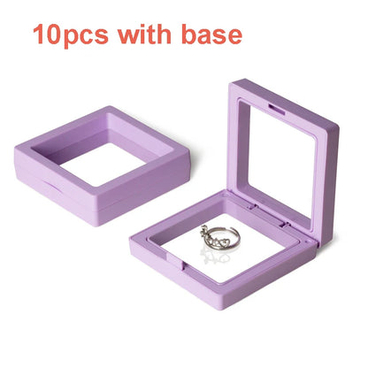 10Pcs Display Box 3D Floating Frame Jewelry Display Stand Shadow Gift Box