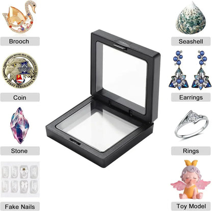 10Pcs Display Box 3D Floating Frame Jewelry Display Stand Shadow Gift Box