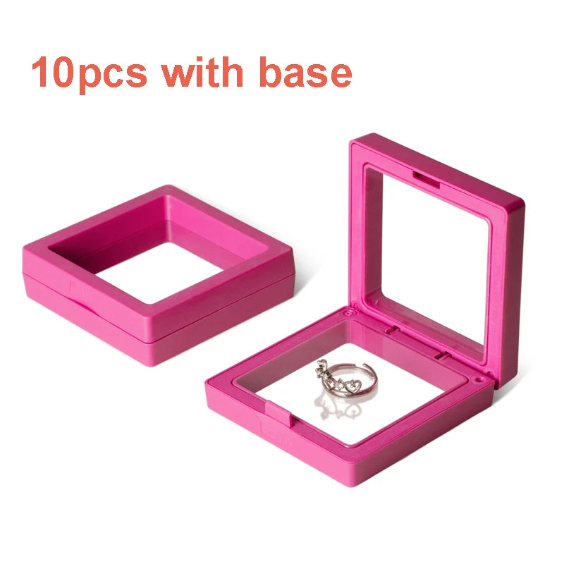 10Pcs Display Box 3D Floating Frame Jewelry Display Stand Shadow Gift Box